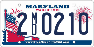 MD license plate 2MD0210