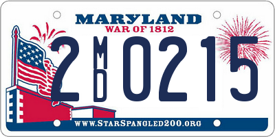 MD license plate 2MD0215