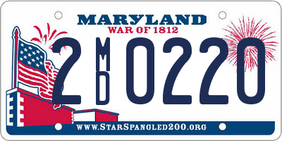 MD license plate 2MD0220