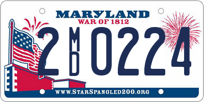 MD license plate 2MD0224