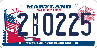 MD license plate 2MD0225