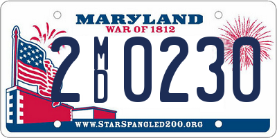 MD license plate 2MD0230