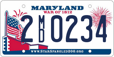 MD license plate 2MD0234