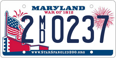 MD license plate 2MD0237