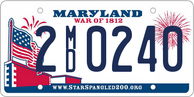 MD license plate 2MD0240