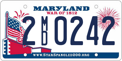 MD license plate 2MD0242