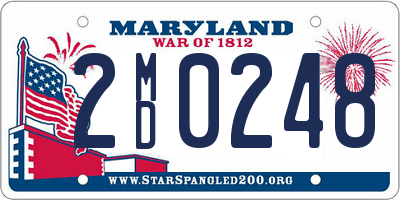 MD license plate 2MD0248