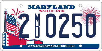 MD license plate 2MD0250