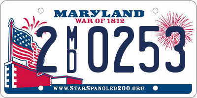 MD license plate 2MD0253