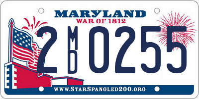 MD license plate 2MD0255