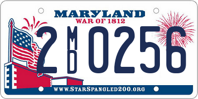 MD license plate 2MD0256