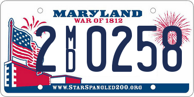 MD license plate 2MD0258