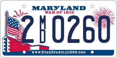 MD license plate 2MD0260