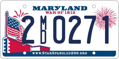 MD license plate 2MD0271