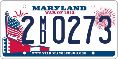 MD license plate 2MD0273