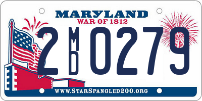 MD license plate 2MD0279