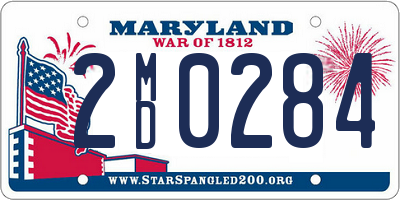 MD license plate 2MD0284