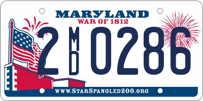 MD license plate 2MD0286