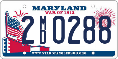 MD license plate 2MD0288