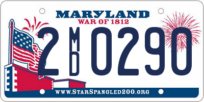 MD license plate 2MD0290