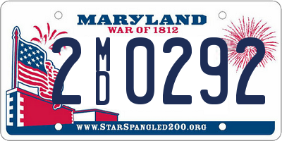 MD license plate 2MD0292