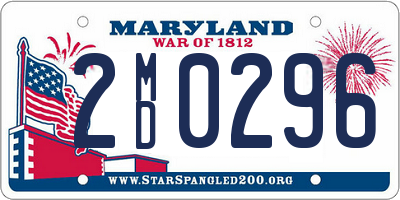 MD license plate 2MD0296
