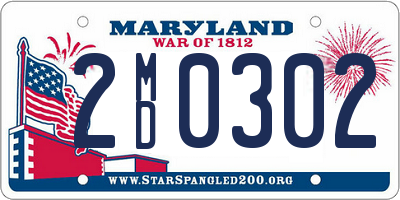 MD license plate 2MD0302