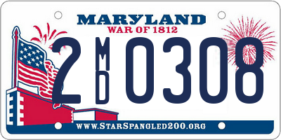 MD license plate 2MD0308