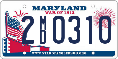 MD license plate 2MD0310