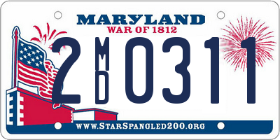 MD license plate 2MD0311