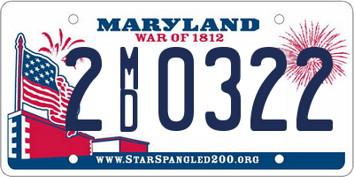 MD license plate 2MD0322