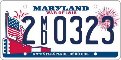 MD license plate 2MD0323