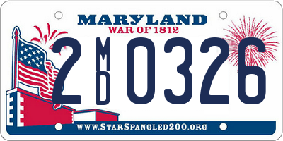 MD license plate 2MD0326