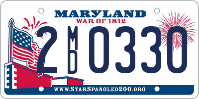 MD license plate 2MD0330