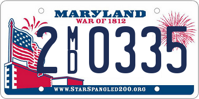 MD license plate 2MD0335