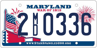 MD license plate 2MD0336