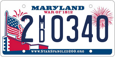 MD license plate 2MD0340