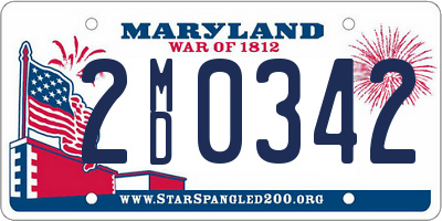 MD license plate 2MD0342