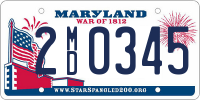 MD license plate 2MD0345