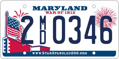 MD license plate 2MD0346