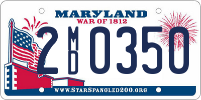 MD license plate 2MD0350