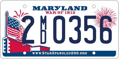 MD license plate 2MD0356