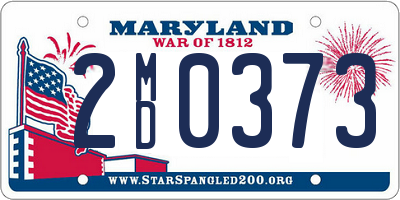 MD license plate 2MD0373