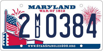 MD license plate 2MD0384