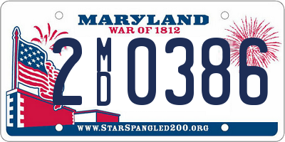 MD license plate 2MD0386