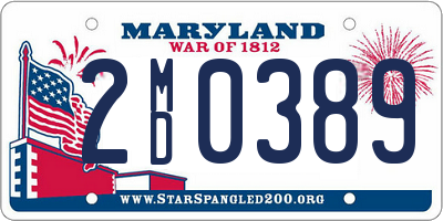 MD license plate 2MD0389