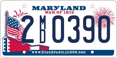 MD license plate 2MD0390