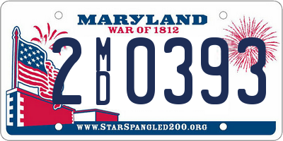 MD license plate 2MD0393