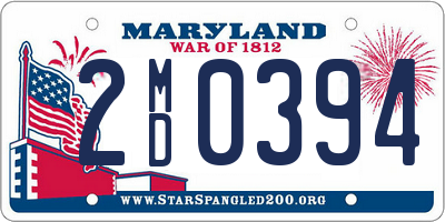 MD license plate 2MD0394