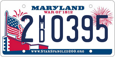 MD license plate 2MD0395